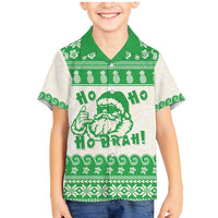 Green Mele Kalikimaka Hawaii Family Matching Mermaid Dress and Hawaiian Shirt Funny Ho Ho Ho Santa Shaka - Polynesian Pride