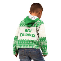 Green Mele Kalikimaka Hawaii Kid Hoodie Funny Ho Ho Ho Santa Shaka - Polynesian Pride