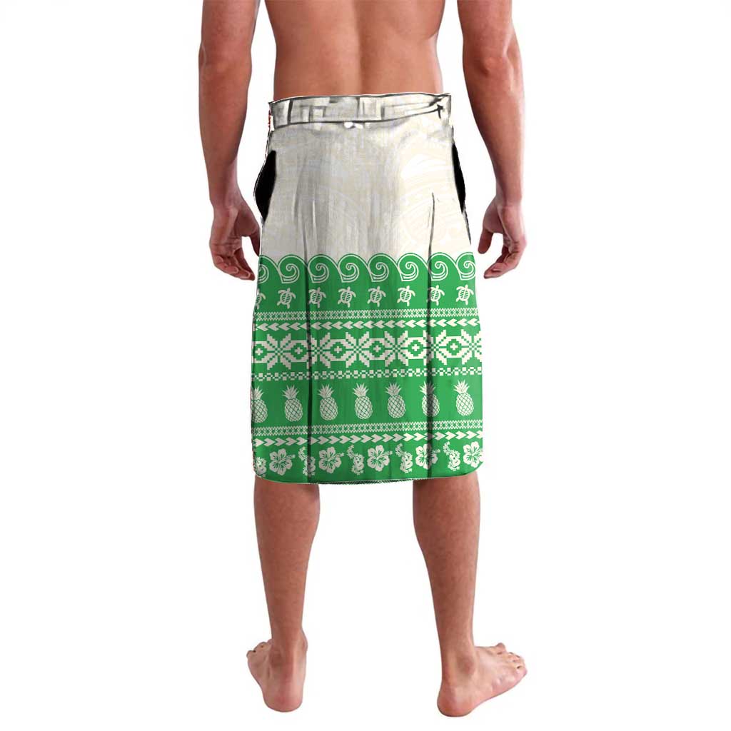 Green Mele Kalikimaka Hawaii Lavalava Funny Ho Ho Ho Santa Shaka - Polynesian Pride