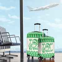 Green Mele Kalikimaka Hawaii Luggage Cover Funny Ho Ho Ho Santa Shaka - Polynesian Pride