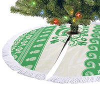 Green Mele Kalikimaka Hawaii Tree Skirt Funny Ho Ho Ho Santa Shaka - Polynesian Pride