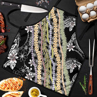 Black Palaka Hawaii Leis Apron Hawaiian-plaid Elegant Tropical Vibes - Polynesian Pride