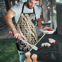 Black Palaka Hawaii Leis Apron Hawaiian-plaid Elegant Tropical Vibes - Polynesian Pride