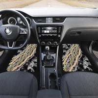 Black Palaka Hawaii Leis Car Mats Hawaiian-plaid Elegant Tropical Vibes - Polynesian Pride