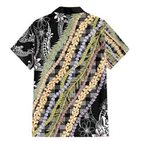 Black Palaka Hawaii Leis Family Matching Mermaid Dress and Hawaiian Shirt Hawaiian-plaid Elegant Tropical Vibes - Polynesian Pride