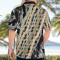 Black Palaka Hawaii Leis Hawaiian Shirt Hawaiian-plaid Elegant Tropical Vibes - Polynesian Pride
