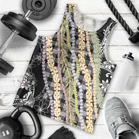 Black Palaka Hawaii Leis Men Tank Top Hawaiian-plaid Elegant Tropical Vibes - Polynesian Pride