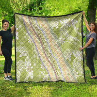 Green Palaka Hawaii Leis Quilt Hawaiian-plaid Elegant Tropical Vibes - Polynesian Pride