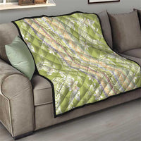 Green Palaka Hawaii Leis Quilt Hawaiian-plaid Elegant Tropical Vibes - Polynesian Pride