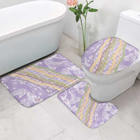 Purple Palaka Hawaii Leis Bathroom Set Hawaiian-plaid Elegant Tropical Vibes - Polynesian Pride