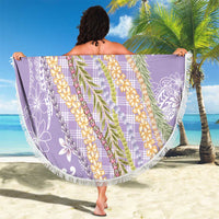 Purple Palaka Hawaii Leis Beach Blanket Hawaiian-plaid Elegant Tropical Vibes - Polynesian Pride