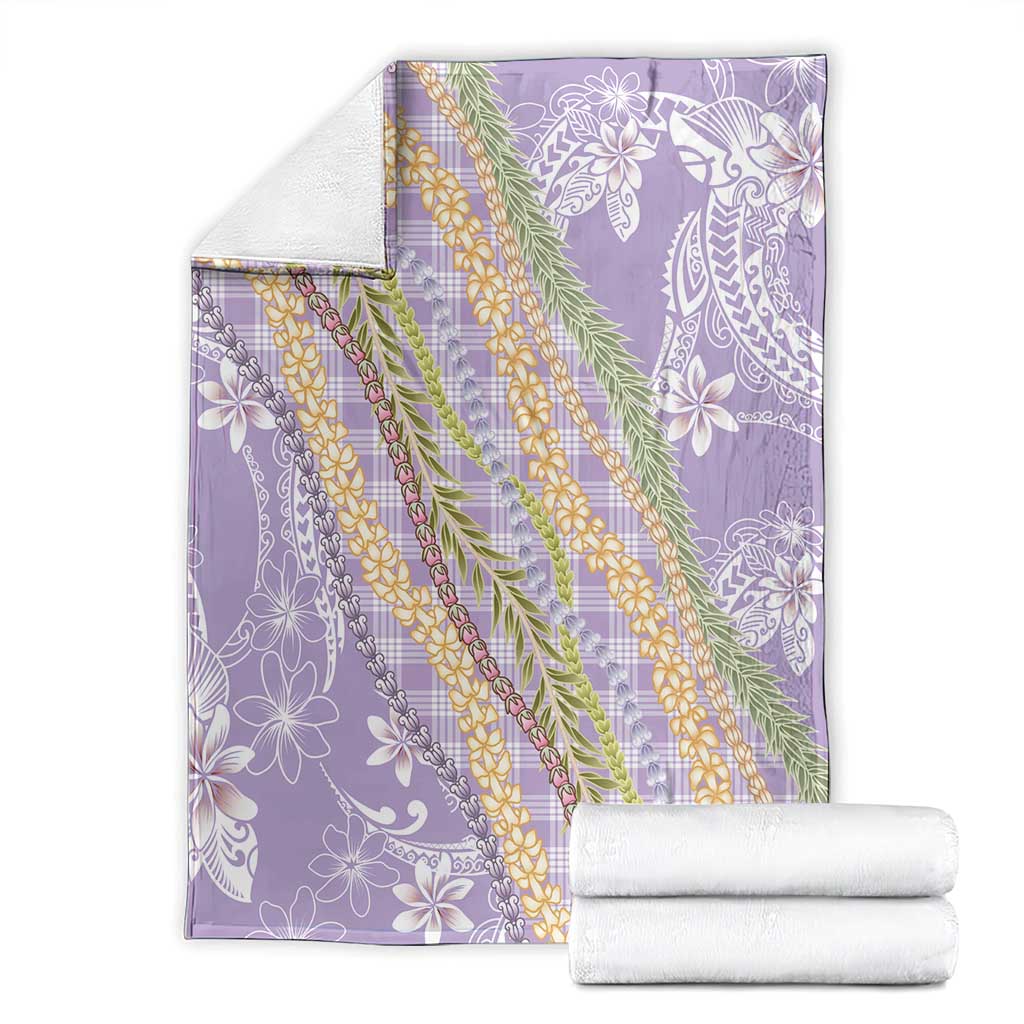 Purple Palaka Hawaii Leis Blanket Hawaiian-plaid Elegant Tropical Vibes - Polynesian Pride