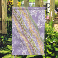 Purple Palaka Hawaii Leis Garden Flag Hawaiian-plaid Elegant Tropical Vibes - Polynesian Pride