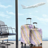 Purple Palaka Hawaii Leis Luggage Cover Hawaiian-plaid Elegant Tropical Vibes - Polynesian Pride