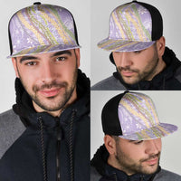 Purple Palaka Hawaii Leis Mesh Trucker Cap Hawaiian-plaid Elegant Tropical Vibes - Polynesian Pride