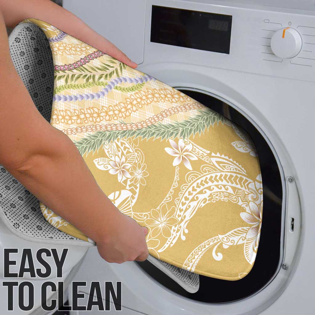 Yellow Palaka Hawaii Leis Bathroom Set Hawaiian-plaid Elegant Tropical Vibes - Polynesian Pride