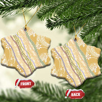 Yellow Palaka Hawaii Leis Ceramic Ornament Hawaiian-plaid Elegant Tropical Vibes - Polynesian Pride