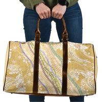 Yellow Palaka Hawaii Leis Travel Bag Hawaiian-plaid Elegant Tropical Vibes - Polynesian Pride