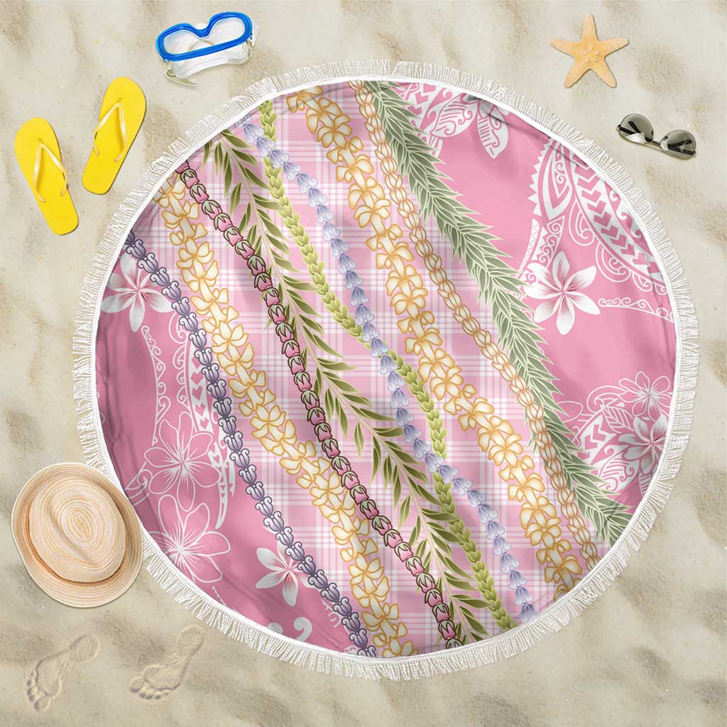 Pink Palaka Hawaii Leis Beach Blanket Hawaiian-plaid Elegant Tropical Vibes - Polynesian Pride