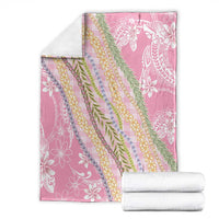 Pink Palaka Hawaii Leis Blanket Hawaiian-plaid Elegant Tropical Vibes - Polynesian Pride