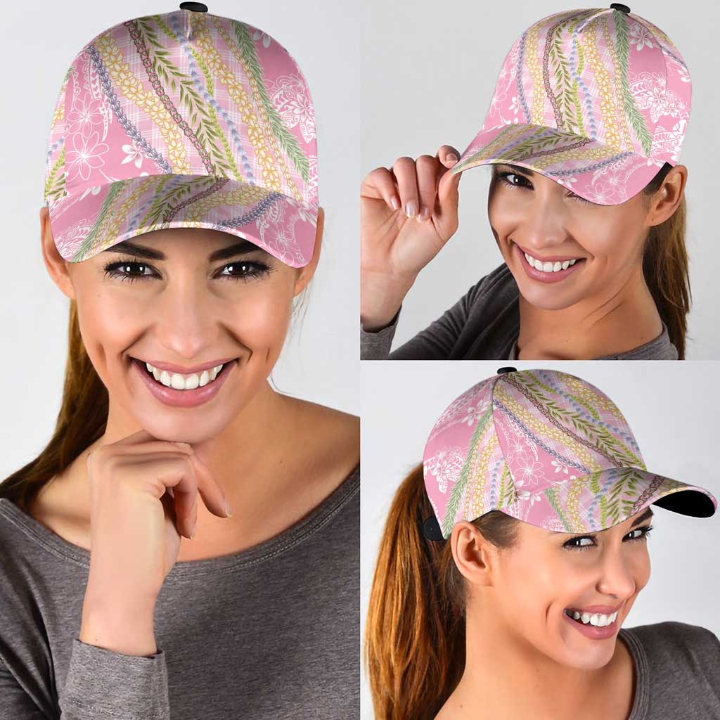 Pink Palaka Hawaii Leis Classic Cap Hawaiian-plaid Elegant Tropical Vibes - Polynesian Pride