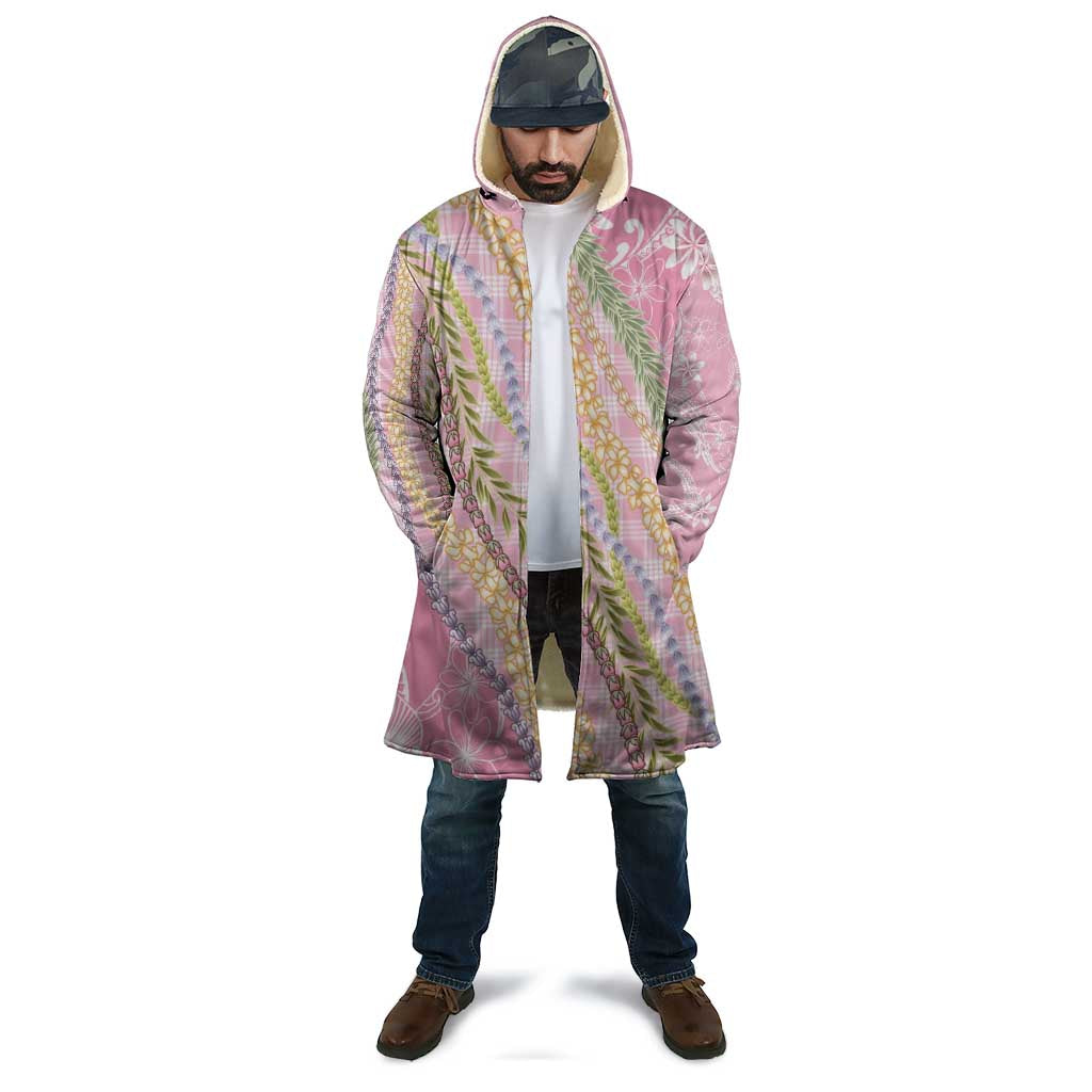 Pink Palaka Hawaii Leis Cloak Hawaiian-plaid Elegant Tropical Vibes - Polynesian Pride