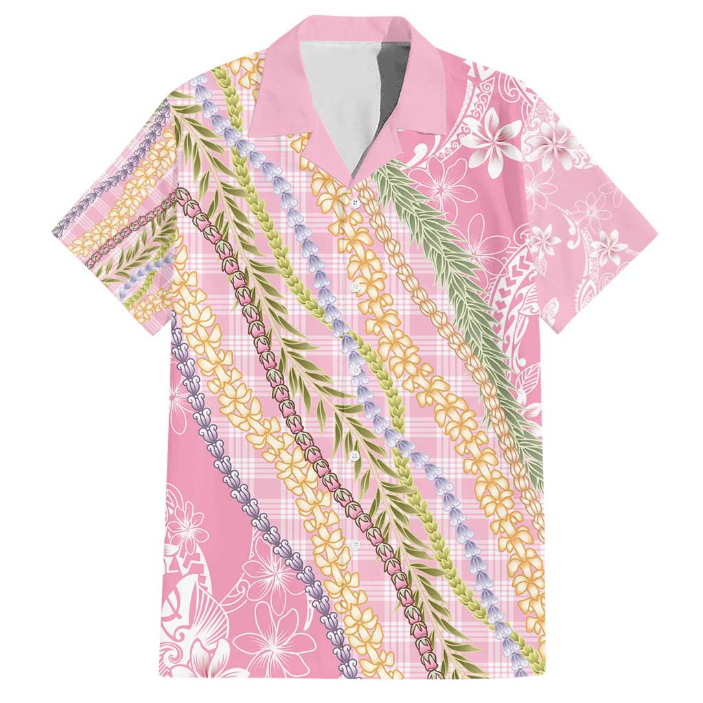 Pink Palaka Hawaii Leis Hawaiian Shirt Hawaiian-plaid Elegant Tropical Vibes - Polynesian Pride