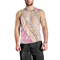 Pink Palaka Hawaii Leis Men Tank Top Hawaiian-plaid Elegant Tropical Vibes - Polynesian Pride