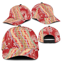 Red Palaka Hawaii Leis Classic Cap Hawaiian-plaid Elegant Tropical Vibes - Polynesian Pride