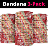 Red Palaka Hawaii Leis Neck Gaiter Hawaiian-plaid Elegant Tropical Vibes - Polynesian Pride