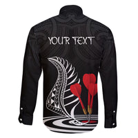 Personalised New Zealand Darts Family Matching Off Shoulder Short Dress and Hawaiian Shirt Aotearoa Maori Fern Bring It On LT14 - Polynesian Pride