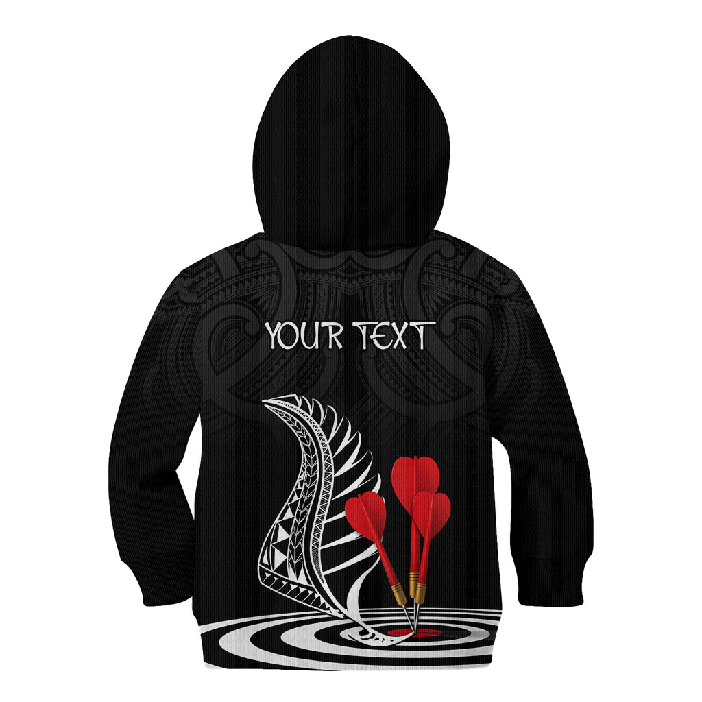 Personalised New Zealand Darts Kid Hoodie Aotearoa Maori Fern Bring It On LT14 - Polynesian Pride