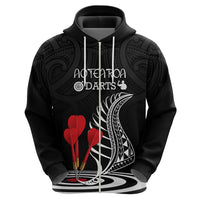 Personalised New Zealand Darts Zip Hoodie Aotearoa Maori Fern Bring It On LT14 - Polynesian Pride