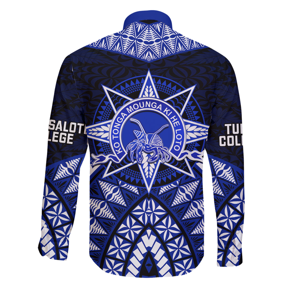 Tonga Tupou College And Queen Salote College Family Matching Long Sleeve Bodycon Dress and Hawaiian Shirt Tongan Ngatu Pattern LT14 - Polynesian Pride