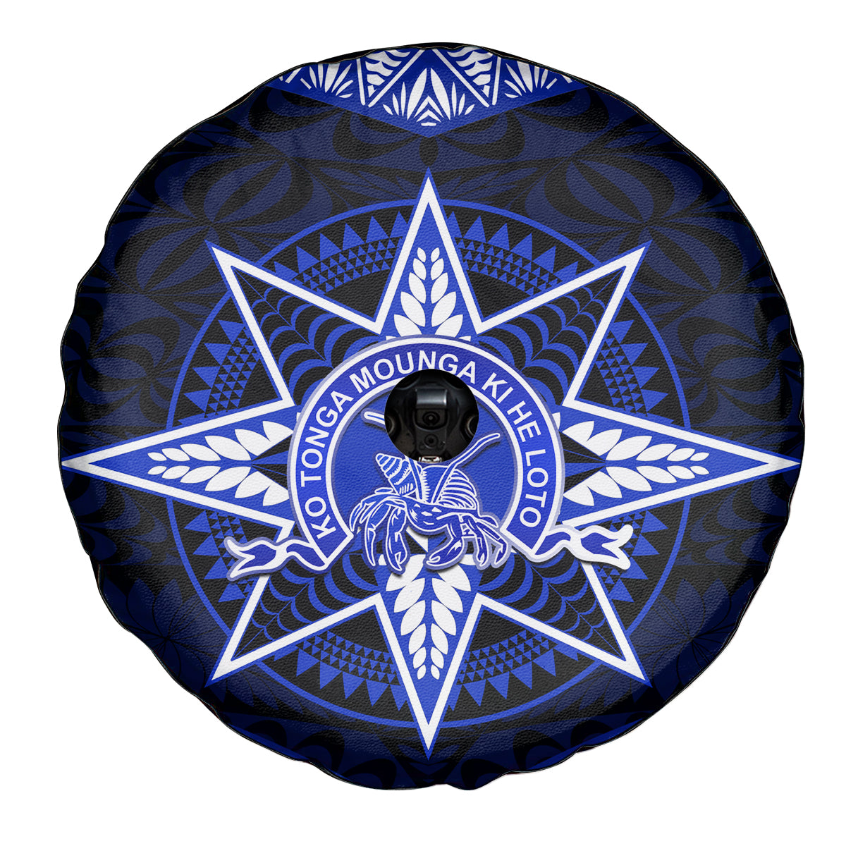 Tonga Tupou College And Queen Salote College Spare Tire Cover Tongan Ngatu Pattern LT14 - Polynesian Pride