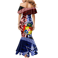 Personalised Tupou College And Kolisi Tonga Atele Mermaid Dress Tongan Ngatu Pattern LT14 - Polynesian Pride