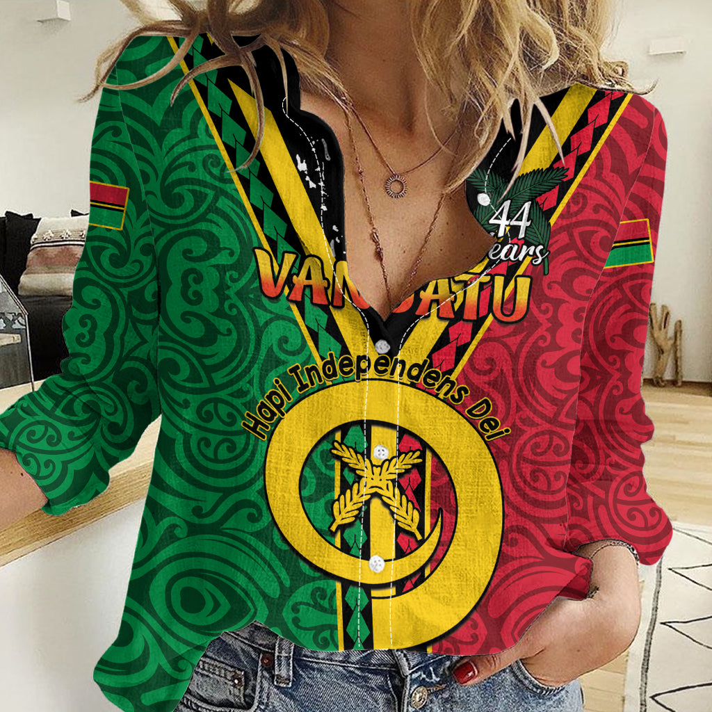 Personalised Hapi Independens Dei Vanuatu Women Casual Shirt