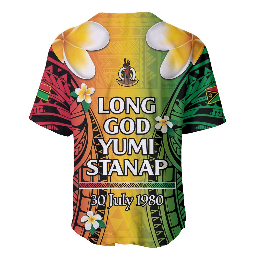 Vanuatu Independence Day Baseball Jersey Long God Yumi Stanap Happy 45th Anniversary LT14
