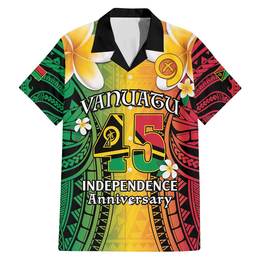 Vanuatu Independence Day Family Matching Mermaid Dress and Hawaiian Shirt Long God Yumi Stanap Happy 45th Anniversary LT14
