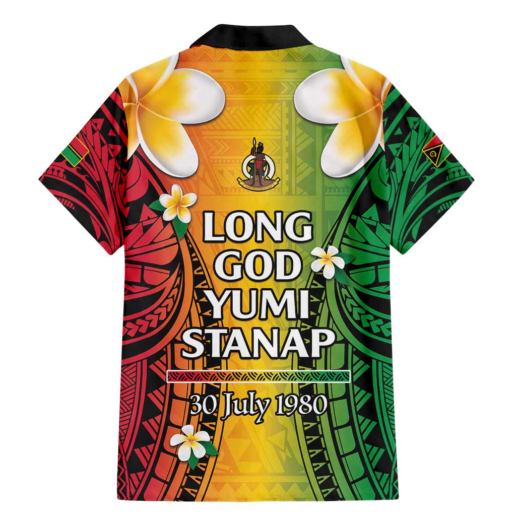 Vanuatu Independence Day Family Matching Mermaid Dress and Hawaiian Shirt Long God Yumi Stanap Happy 45th Anniversary LT14