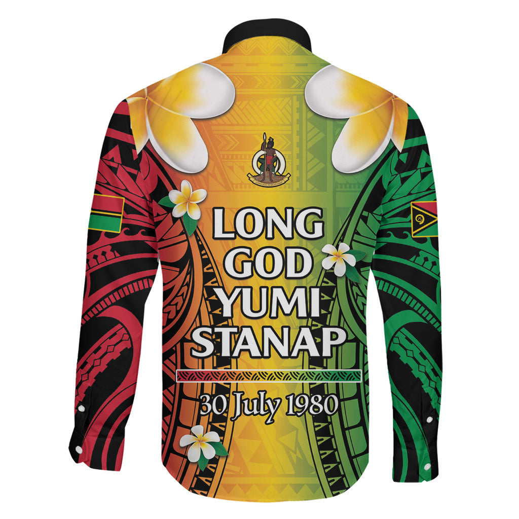 Vanuatu Independence Day Family Matching Puletasi and Hawaiian Shirt Long God Yumi Stanap Happy 46th Anniversary LT14 - Polynesian Pride