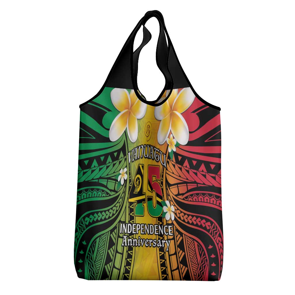 Vanuatu Independence Day Grocery Bag Long God Yumi Stanap Happy 45th Anniversary LT14