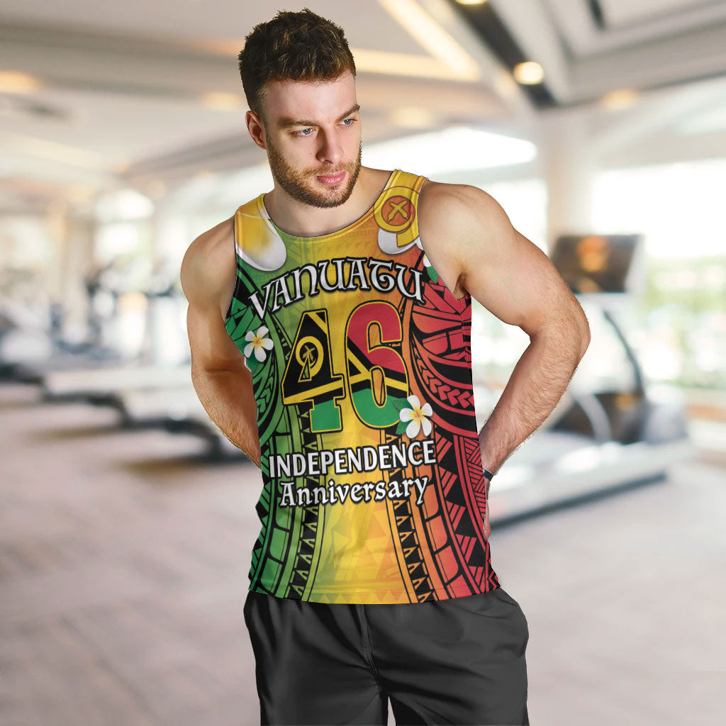 Vanuatu Independence Day Men Tank Top Long God Yumi Stanap Happy 46th Anniversary LT14 Reggae - Polynesian Pride