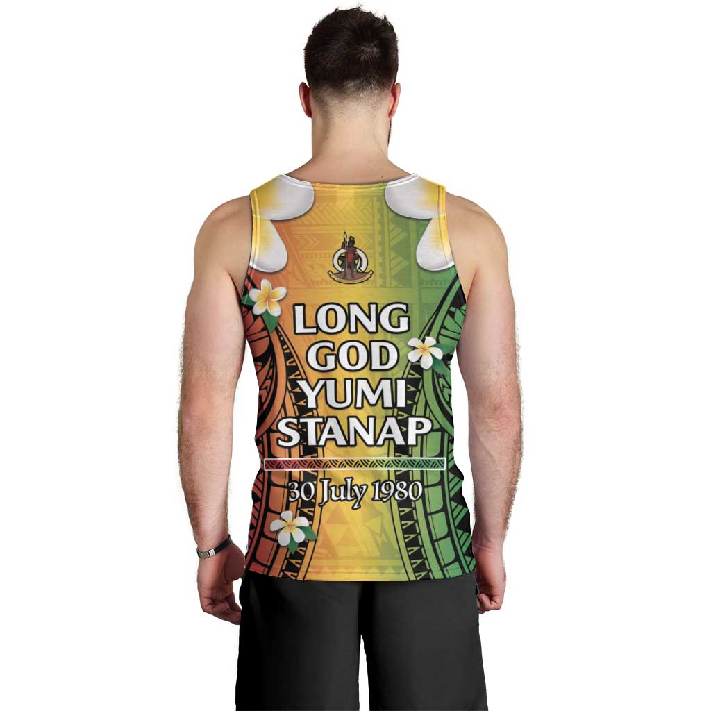 Vanuatu Independence Day Men Tank Top Long God Yumi Stanap Happy 45th Anniversary LT14