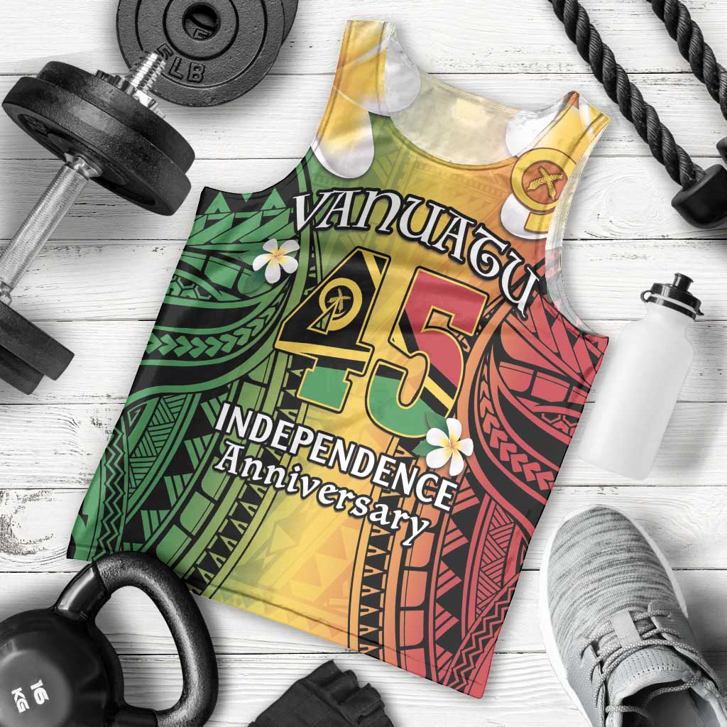 Vanuatu Independence Day Men Tank Top Long God Yumi Stanap Happy 45th Anniversary LT14