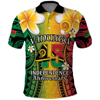 Vanuatu Independence Day Polo Shirt Long God Yumi Stanap Happy 45th Anniversary LT14