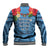 Fiji Day Baseball Jacket Happy 54 Years Of Independence Tapa Pattern Blue