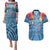 Fiji Day Couples Matching Puletasi and Hawaiian Shirt Happy 54 Years Of Independence Tapa Pattern Blue
