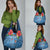 Fiji Day Grocery Bag Happy 54 Years Of Independence Tapa Pattern Blue