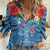 Fiji Day Women Casual Shirt Happy 54 Years Of Independence Tapa Pattern Blue